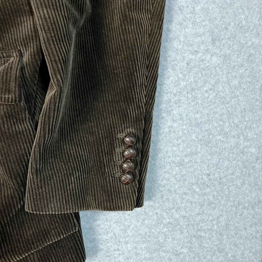 Vintage Polo Ralph Lauren Blazer Mens XL Brown Corduroy Lined Wood Buttons 90s